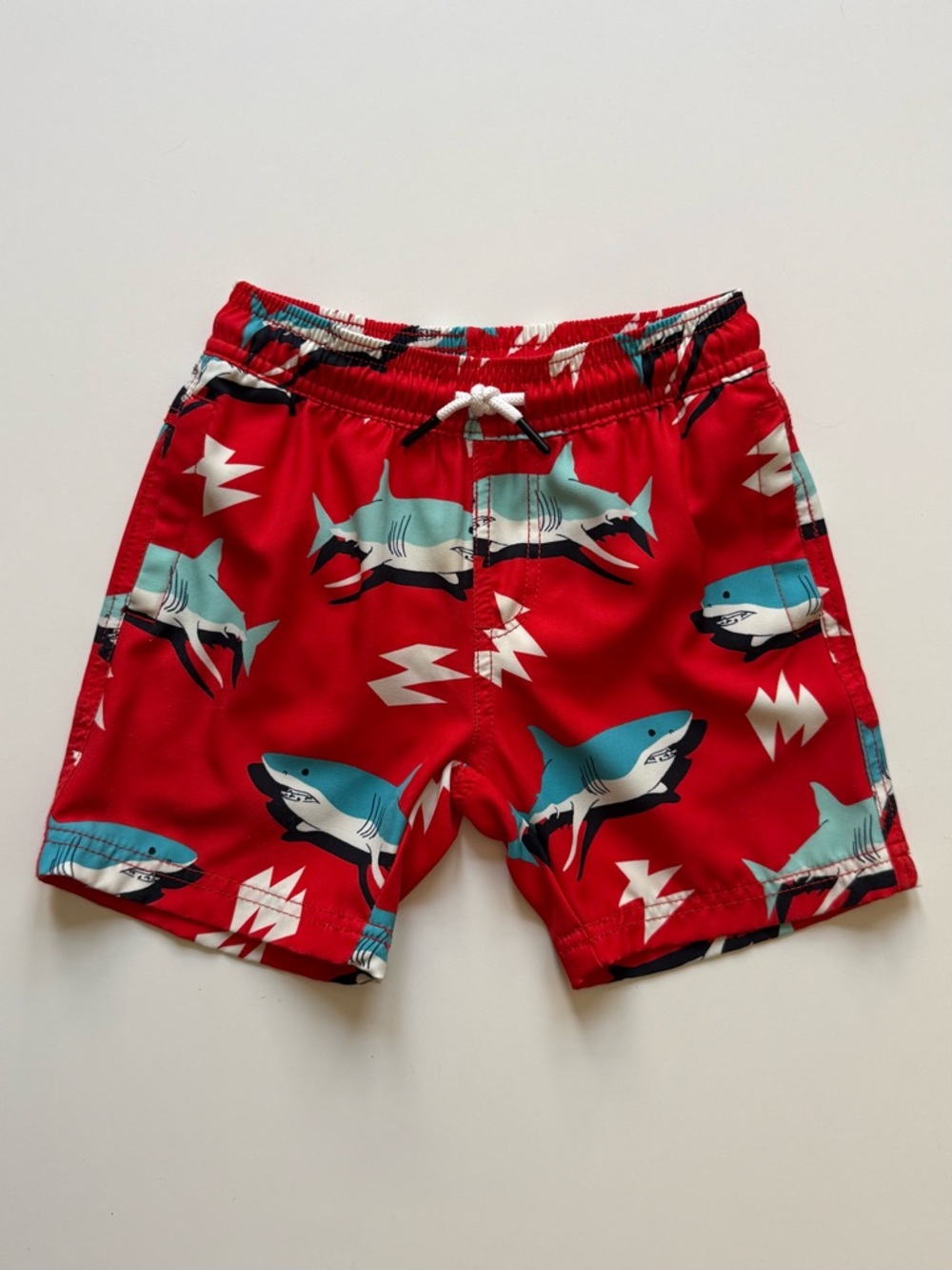 Sovereign Code Boys Red Shark Print Swim Shorts - Size 4
